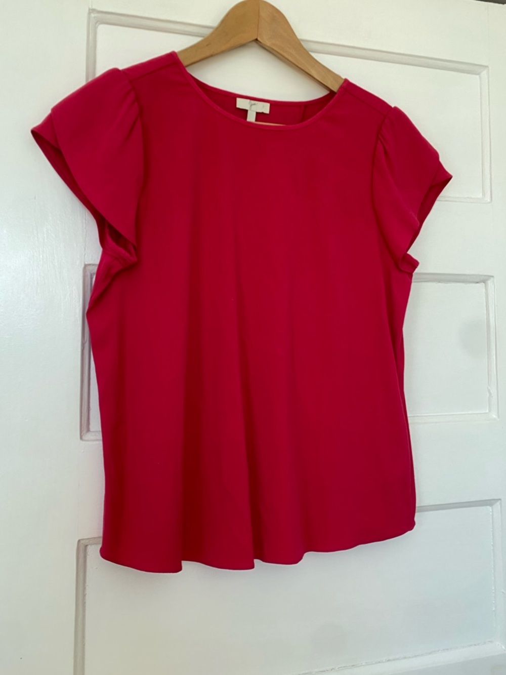 Joie pink flutter sleeve split back summer blouse
